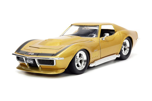 1969 Chevy Corvette Stingray ZL-1 #6, Black and Silver - Jada Toys