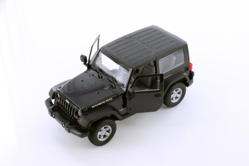 Jeep Rubicon ブラック ミニカー 2018 Jeep Wrangler Rubicon Convertible Black Diecast Model