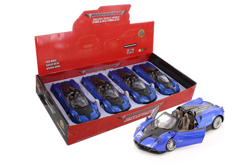 Pagani Huayra Roadster, Blue Francia - Mini GT MGT00038-MJ - 1/64