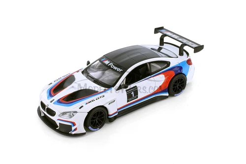 BMW M6 GT3, White - Showcasts 68255D - 1/24 scale Diecast Model Toy Car