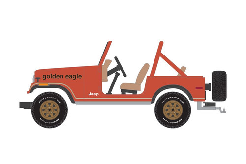 1981 Jeep  CJ-7 Golden Eagle, Russet Brown - Greenlight 35230C/48 - 1/64 scale Diecast Car