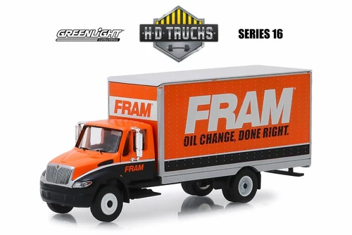 2013 International Durstar Box Van, FRAM Oil Filters - Greenlight 33160B - 1/64 Scale Diecast Car