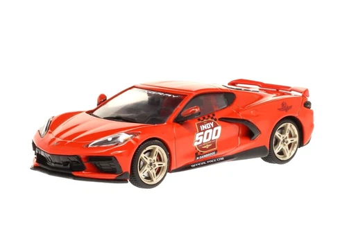 2020 Chevy Corvette C8 Stingray Coupe, Red - Greenlight 86622 - 1/43 Scale Diecast Model Toy Car