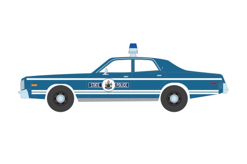 1978 Plymouth Fury Maine State Police, Blue - Greenlight 85562 - 1/24 Scale Diecast Car