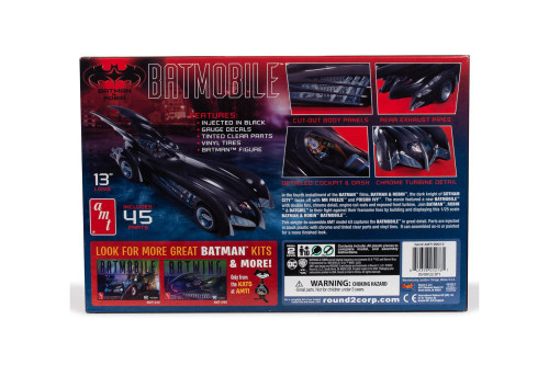 Batman & Robin Batmobile, Black - AMT AMT1295/12 - 1/25 Scale Plastic Model Car