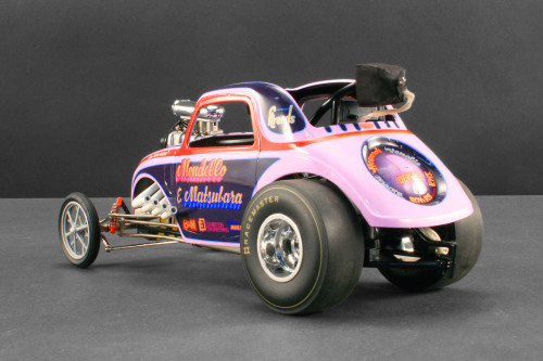 1934 Rat Fink Hot Rod Blown Altered Coupe, Blue - Acme 18965