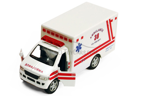 Chicago Rescue Team Ambulance, White - Kinsmart 5259DCG - 5