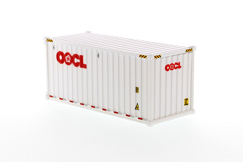 20' Dry Goods Sea Shipping Container "OOCL", White - Diecast Masters 91025B - 1/50 scale Plastic Model Replica