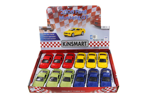 2006 Ford Mustang GT Diecast Car Package - Box of 12 1/38 scale Diecast Model Cars, Asst Colors