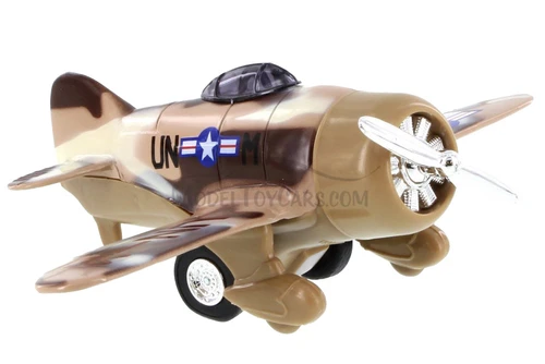 Classic Wing Airplane, Brown Camoflague - Showcasts 998D - Diecast Model Toy Airplane