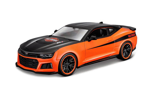 1/64 マイスト 積載車 CHEVROLET CAMARO 2017 Chevy Camaro ZL1, Black /Orange - Maisto 32271BK - 1/24 scale