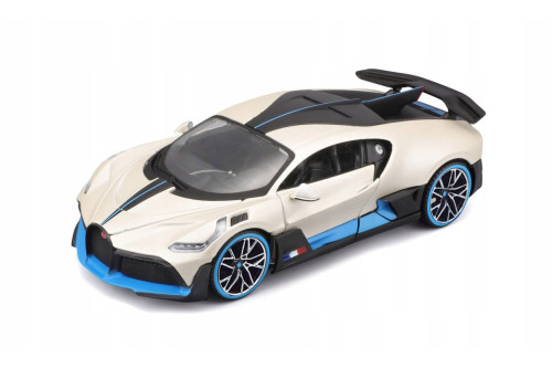 Diecast Car w/Display Case - Bugatti Divo, White - Maisto 31526W - 1/24 scale Diecast Model Toy Car