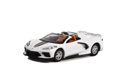 2020 Chevy Corvette C8 Stingray Convertible, White - Greenlight 37260F - 1/64 Scale Diecast Car