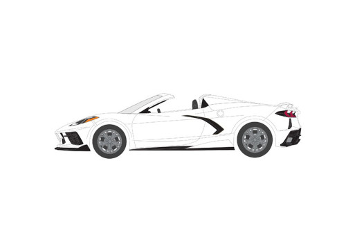 2020 Chevy Corvette C8 Stingray Convertible, White - Greenlight 37260F - 1/64 Scale Diecast Car