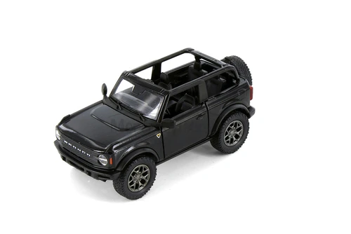 2022 Ford Bronco Open Top, Black - Kinsmart 5438DA/B - 1/34 Scale Diecast Model Toy Car
