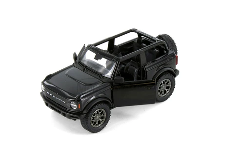 2022 Ford Bronco Open Top, Black - Kinsmart 5438DA/B - 1/34 Scale Diecast Model Toy Car