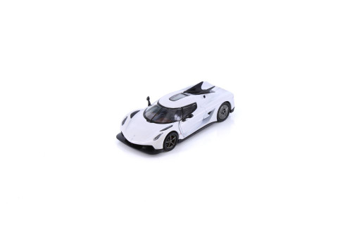 Koenigsegg Jesko Absolute, White - Kinsmart H06 - 1/64 Scale Diecast Model Toy Car
