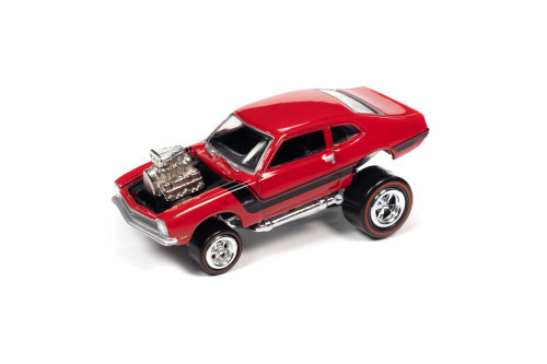 1972 Ford Maverick, Red - Johnny Lightning JLSP229/24A - 1/64 Scale Diecast Model Toy Car