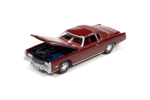 1975 Cadillac Eldorado, Firethorn Poly Red - Auto World AWSP098/24B - 1/64 scale Diecast Car