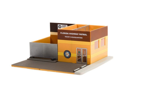 Hot Pursuit Central Command Florida Highway Patrol, Orange - Greenlight 57091 - 1/64 Scale Diorama