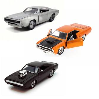 1968 Dom's Dodge Charger R/T, Bare Metal - JADA 97336 - 1/24 Scale