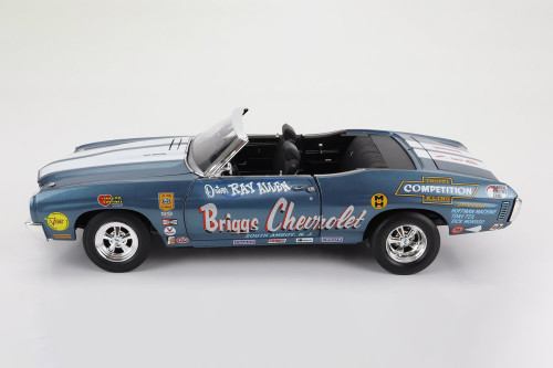 1970 Chevy Chevelle Convertible, Blue - Acme A1805522 - 1/18 Scale Diecast Model Toy Car