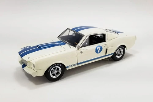 1965 Shelby G.T. 350R #7, White - Acme A1801814 - 1/18 Scale Diecast Model Toy Car