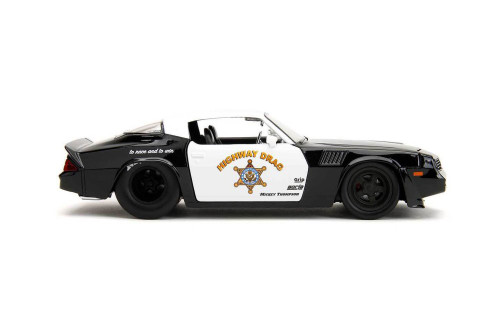 1979 Chevy Camaro Z28 "Highway Drag" Police, Black - Jada Toys 34203/4 - 1/24 Scale Diecast  Car