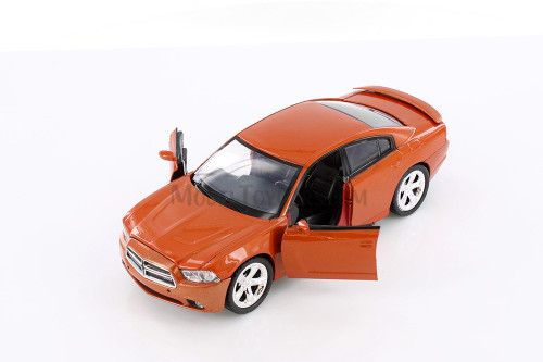 2011 Dodge Charger R/T, Orange - Showcasts 77354OR - 1/24 Scale Diecast Model Toy Car