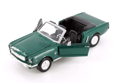 1964 1/2 Ford Mustang Convertible, Green - Showcasts 77212GN - 1/24 Scale Diecast Model Toy Car