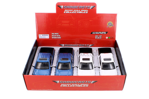 Showcasts 2019 GMC Sierra 1500 Denali Crew Cab Pickup Truck Diecast Car Set - Box of 4 1/27 Scale Diecast Model Cars, Assorted Colors