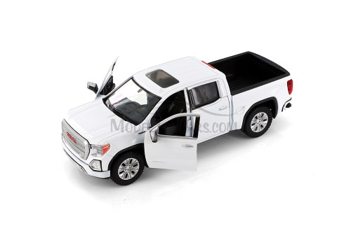 2019 GMC Sierra 1500 Denali Crew Cab, White - Showcasts 71362D - 1/27 Scale Diecast Model Toy Car (1 car, no box)