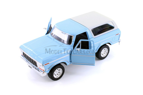 1978 Ford Bronco, Blue - Showcasts 71373WBU - 1/24 Scale Diecast Model Toy Car