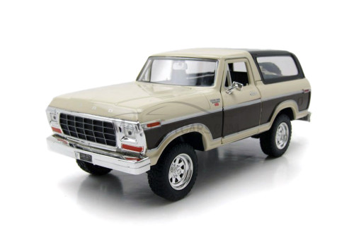 1978 Ford Bronco Ranger XLT w/Spare Tire, Cream - Showcasts 71371WCM - 1/24 Scale Diecast Car