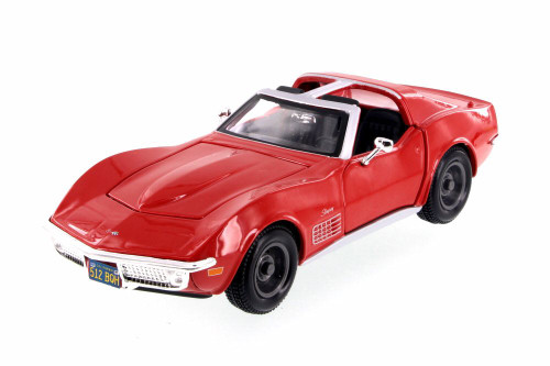 Diecast Car w/Rotary Turntable - 1970 Chevy Corvette T-Top, Maisto 34202 - 1/24 Scale Diecast Car