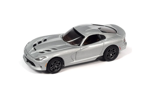 2014 Dodge Viper SRT, Silver - Johnny Lightning JLSP282/24B - 1/64 Scale Diecast Model Toy Car