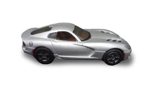 2014 Dodge Viper SRT, Silver - Johnny Lightning JLSP282/24B - 1/64 Scale Diecast Model Toy Car