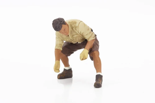 4x4 Mechanic Figure 2, Beige w/Brown - American Diorama AD-18012 - 1/18 Scale Figurine - Accessory