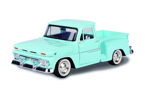 1966 GMC C1000 Fenderside Pickup Truck, Light Green - Showcasts 71379GN - 1/24 Scale Model Toy Car