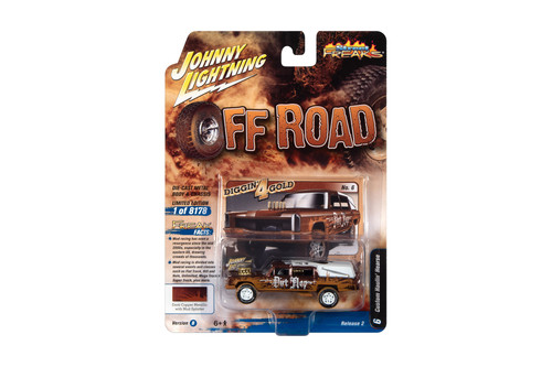 Custom Haulin' Hearse, Metallic Copper/Bronze w/Mud - Johnny Lightning JLSF024/48B - 1/64 Scale Car