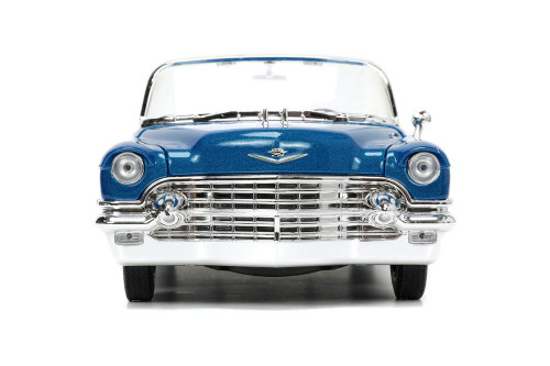 1956 Cadillac Eldorado Convertible w/ Blue M&M's Figure, Jada Toys 33726 - 1/24 Scale Diecast Car