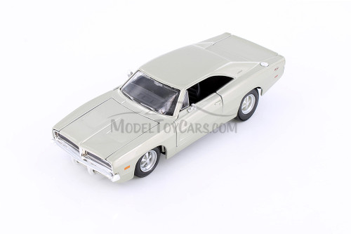 1969 Dodge Charger R/T Hardtop, Beige/Tan - Showcasts 37256 - 1/25 Scale Diecast Model Toy Car