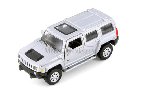 Hummer H3, Silver - Showcasts 67401D - 1/43 Scale Diecast Model Toy Car
