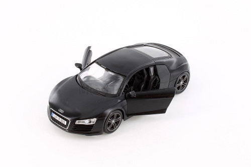 Audi R8 Hard Top, Matte Black - Showcasts 37281 - 1/24 Scale Diecast Model Toy Car