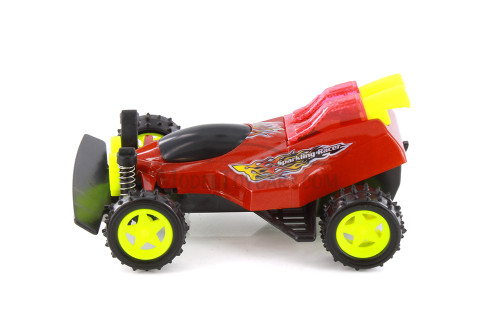 Friction Powered Spark Fighter w/Light, Orange - 8902D - Diecast Model Toy Car
