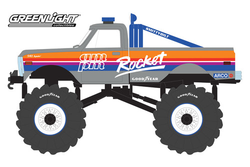 1972 Chevy K-100 Monster Truck, Kings of Crunch - Rocket - Greenlight 49060A/48 - 1/64 Diecast Car