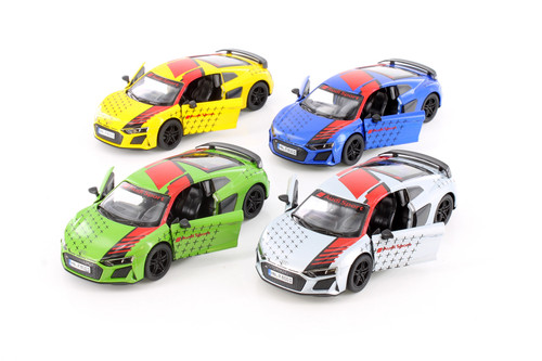 2020 Audi R8 Coupe Livery Edition, Assorted Colors - Kinsmart 5422DF - 1/36 Scale Set of 12 Cars