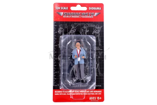 On Air Figure 2, Interviewee, Blue /Gray - Showcasts AD-24402 - 1/24 Scale Diorama Figurine