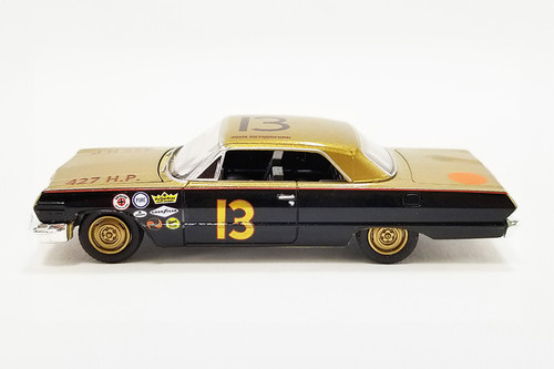 1963 Chevy Impala #13 Johnny Rutherford "Daytona 500" Greenlight GL51504, 1/64 Scale Set of 12 Cars