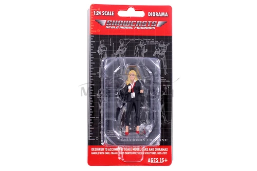 On Air Figure 1, Show Interviewer, Black - Showcasts AD-24401 - 1/24 Scale Diorama Figurine